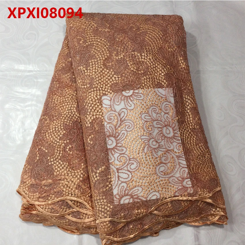 Solid color pleated mesh Lace Like Fabric Shining Mesh Clothes Embellishment Party Dress