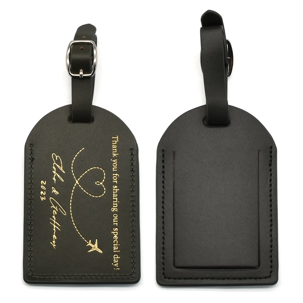 Newest fashion travel souvenir custom personalized luxury passport holder  and pu luggage tag leather with logo