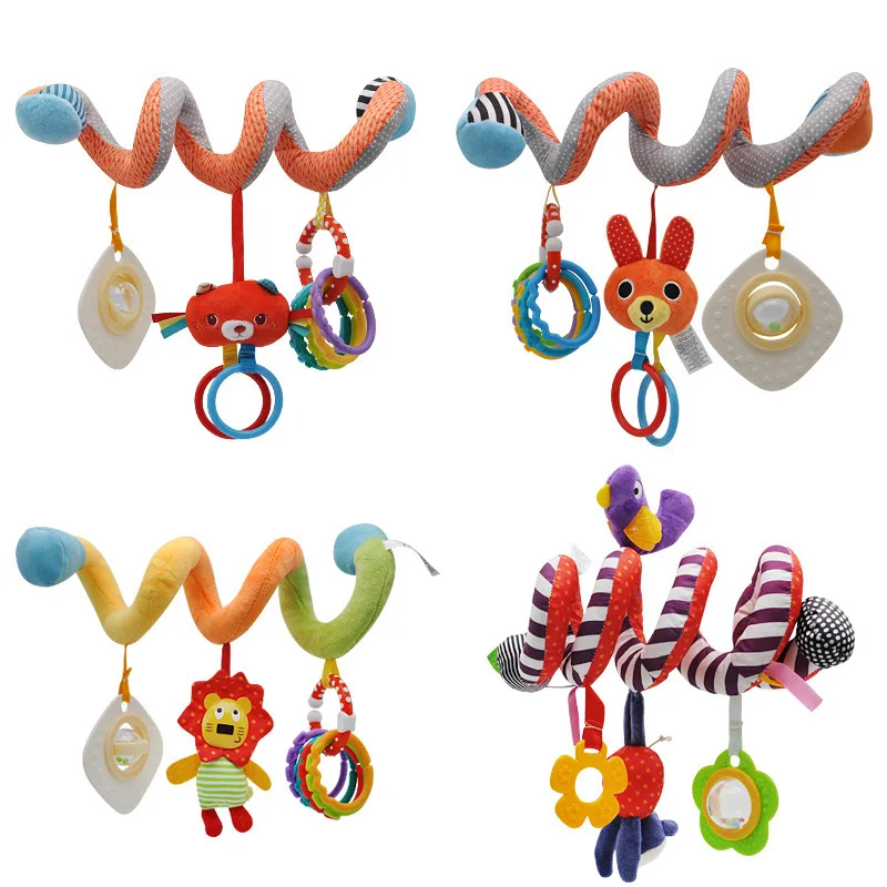 Infant toys Newborn bebe lathe pendant plush toy Rainbow ring gutta percha Multipurpose pendant bed bell