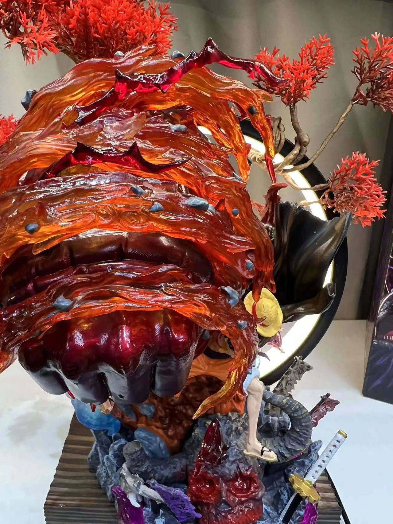 2024 BoTu Anime Luffy Figure Gk Gear 5 Monkey D. Luffy Action Figure Statue Big Karma Fire PVC Collection Model Toys Gifts