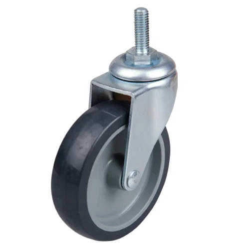 
3 inch Furniture Plastic Swivel Threaded Stem Caster With PU Wheel 