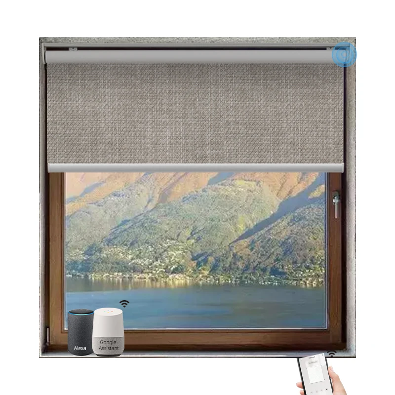 Deyi Smart electrical automatic open motorized rechargeable battery home improvement blackout roller blinds