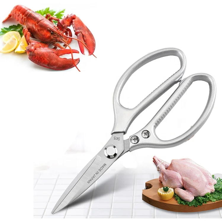 Factory price food grade OEM multi purpose scissors in aluminum handle