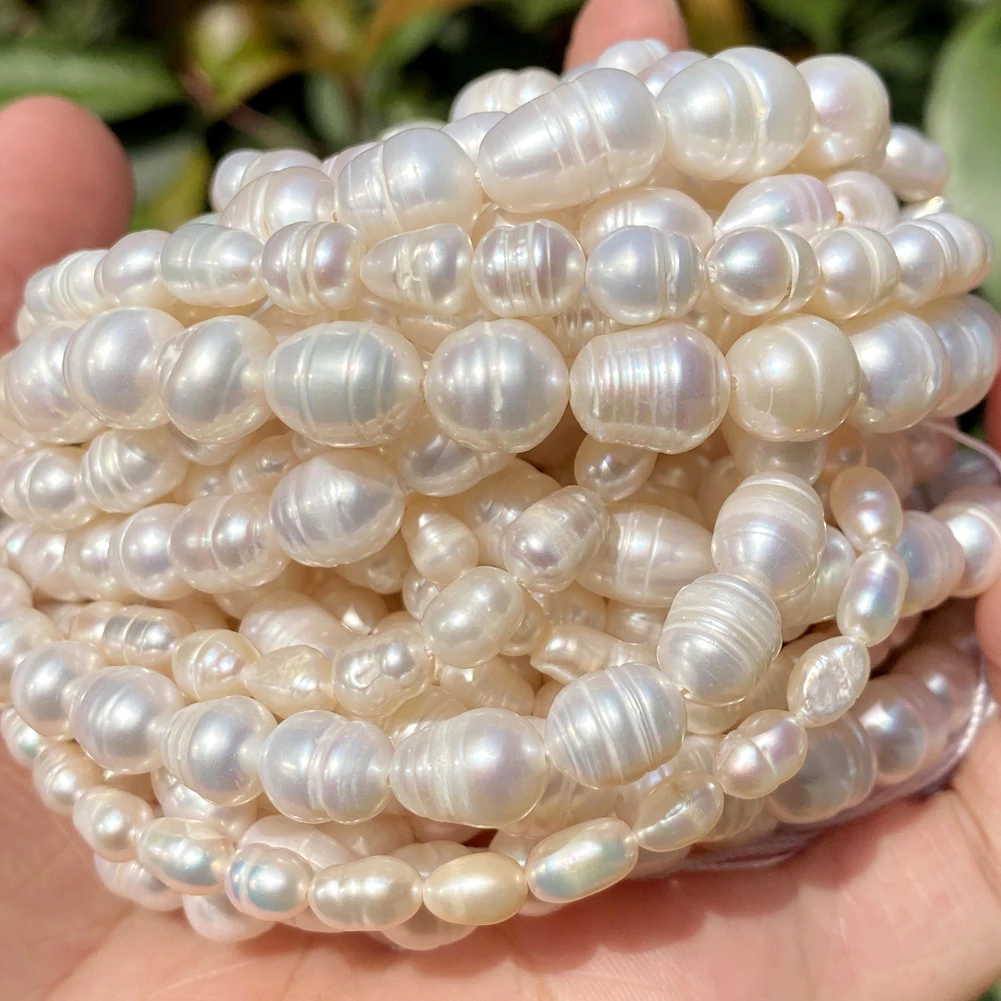 4-5mm 5-6mm 6-7mm 7-8mm 8-9mm 9-10mm 10-11mm High Quality Rice Shape Natural Freshwater Pearl Beads For Jewelry Making DIY