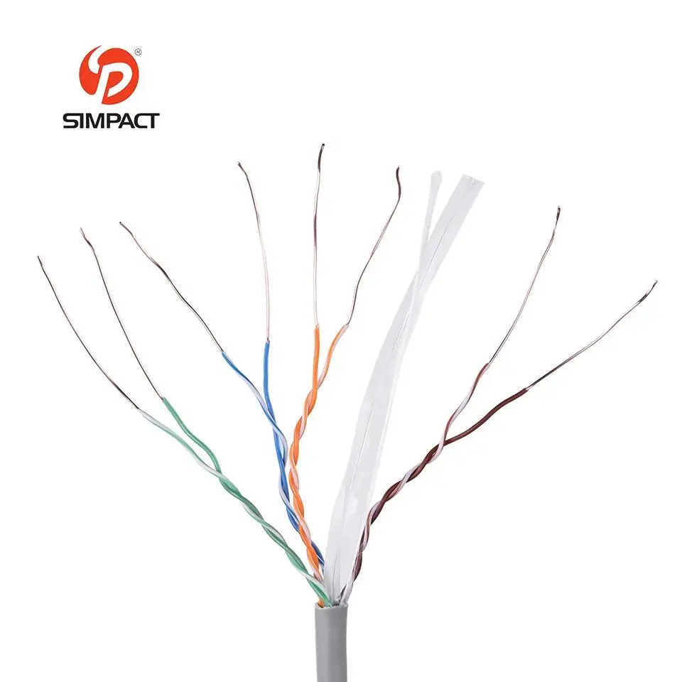 Simpact Custom High Quality Pvc/Pe/Lszh/Cmp/Cmr Jacket Cca/Bc 23Awg Utp Cat 6 Cable Outdoor Network Cable