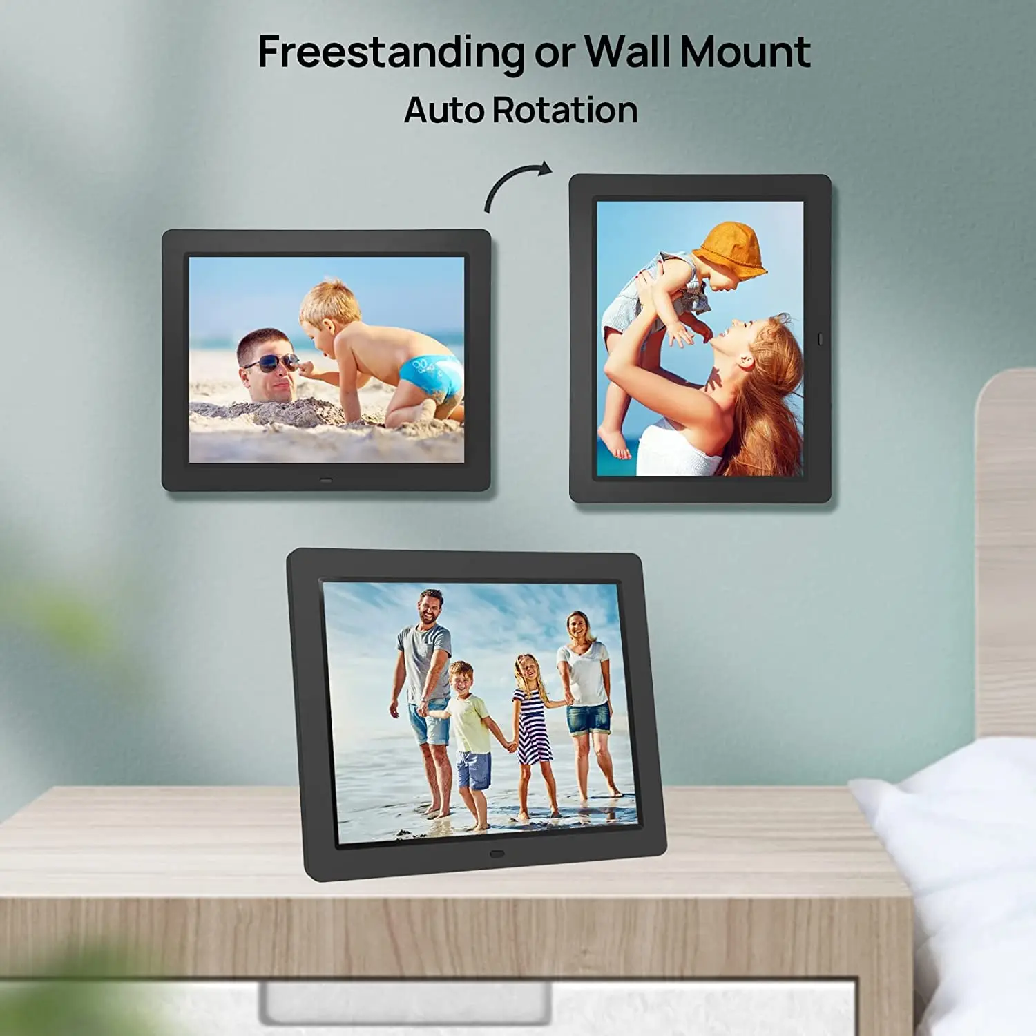IPS Touch Screen 1400x1050 Smart Cloud 16GB ROM 15 inch WiFi Digital Photo Frame with Motion Sensor