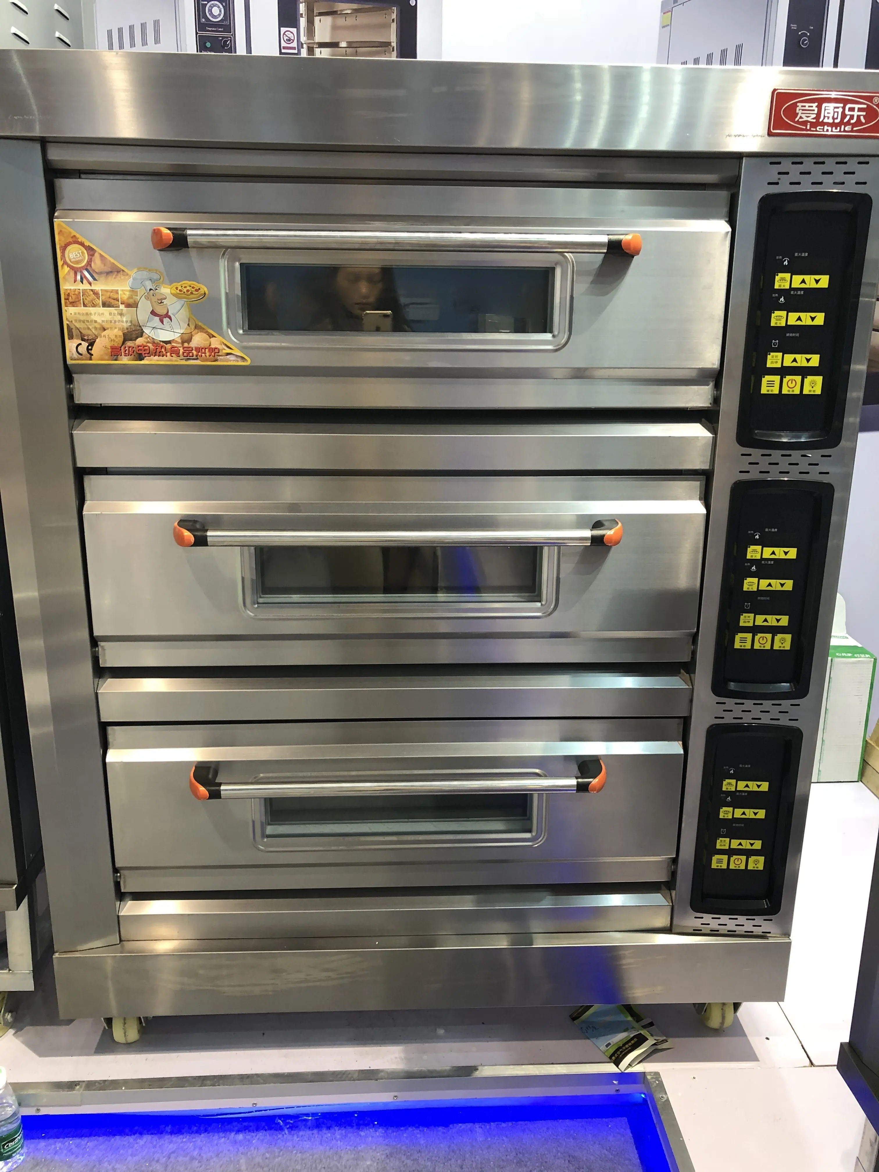 Commercial industry china wholesale industrial oven 3 deck 6 trays  Bakery oven Electric  Pizza Bread Baking Oven