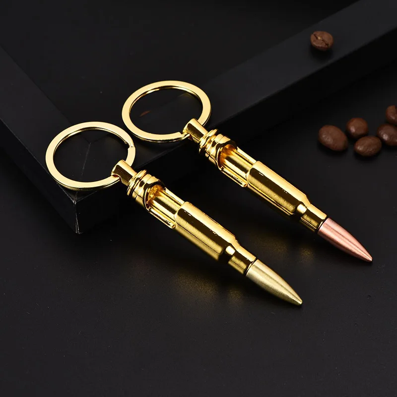 beer bottle opener cartridge bullet shape 3d metal keychain bullet keyring