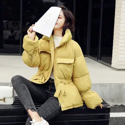 Plus Size Solid Color Winter Short Warm Parka Fashion Ladies Coat Women Cotton Padded Jacket