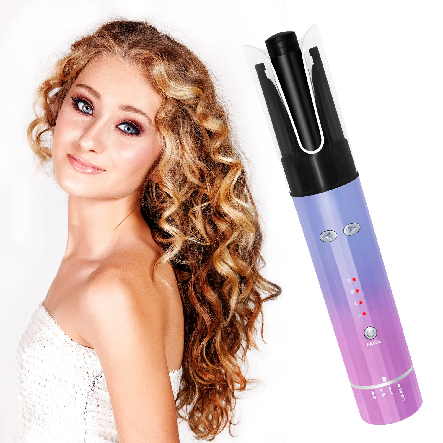 Hot Mini Wireless Rechargeable Portable Electric Spiral Curly Hair Curler Automatic Cordless Hair Curler Curling Iron