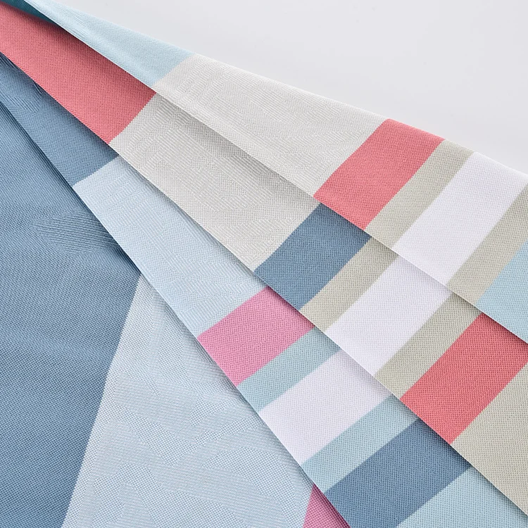 Custom Breathable Yarn Dyed Jacquard Knitted Fabric Stripe 95% Cotton 5% Spandex Polo Fabric