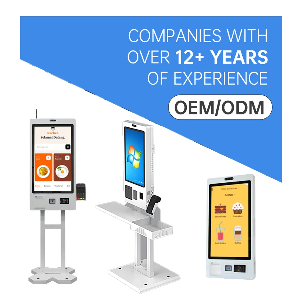 Payment Kiosks Capacitive Touch Screen Kiosk 32 Inch Wall-mounted Pos Machine Self Ordering Payment Terminal Kiosk Self Service