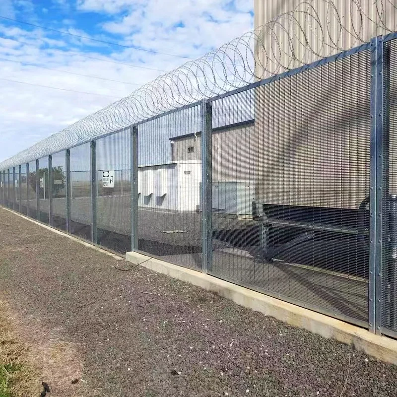 Customized wholesaler price welded wire mesh backyard 3d garden fence panel outdoor anti climb 358 fence for sale