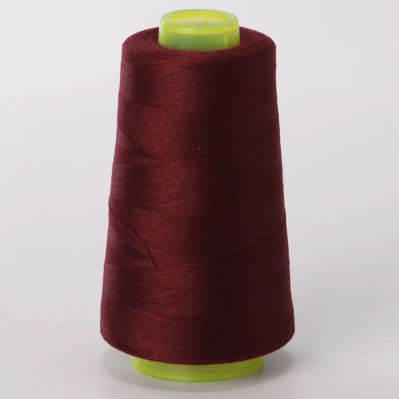 In Stock Wholesale 402 polyester sewing thread Solid Color Dyed  Sewing Thread With 1000 Colors For Garment 3000Y