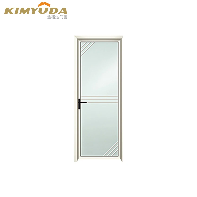Waterproof White Kerala Balcony Toilet Interior Door Design Glass Bathroom Door Price Aluminium Hinged Doors