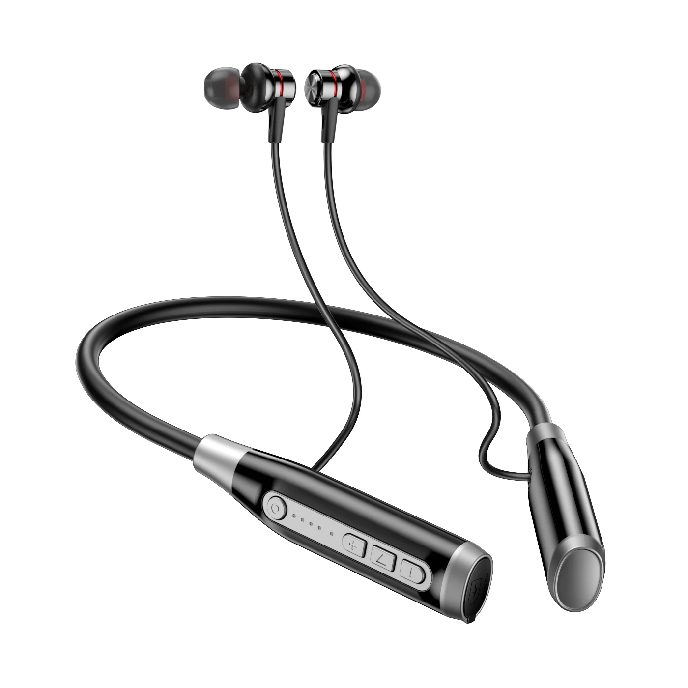 Newest 2022 wholesale price headphone power level 4 display sport headset hanging wireless neckband earphone