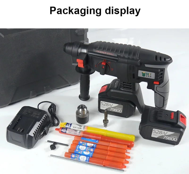 528TV strong hammer drill without rope drill hammer Heavy-duty electric hammer drill is used to monitor installation