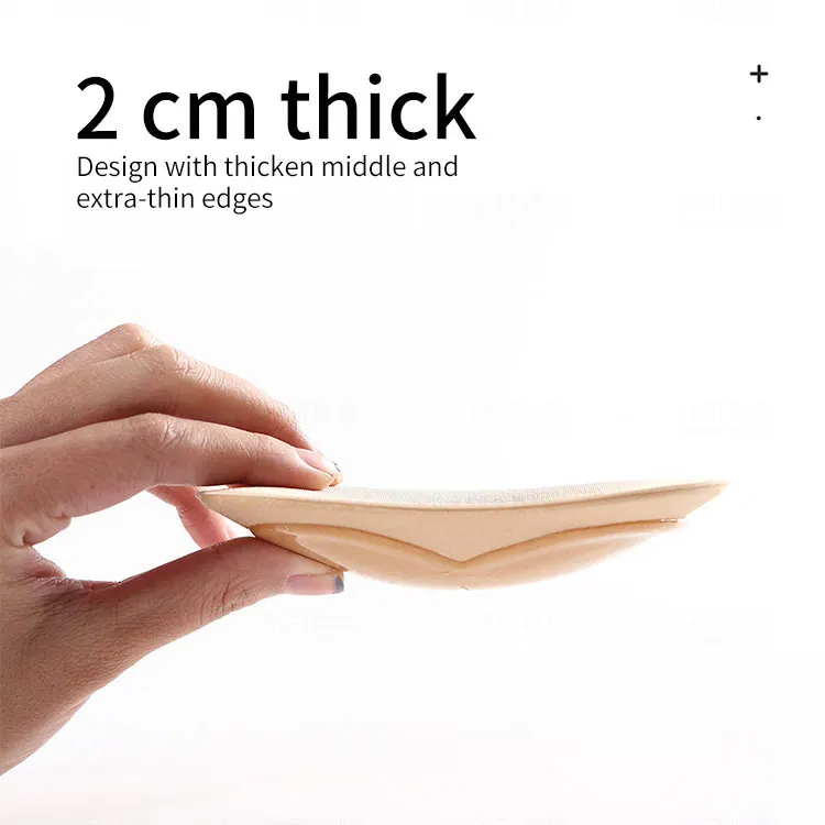 2022 Heart Shape Breast Enhancers Fabric Insert Reusable Bra breast silicone pad bra inserts pads enhancer Sticky bra insert