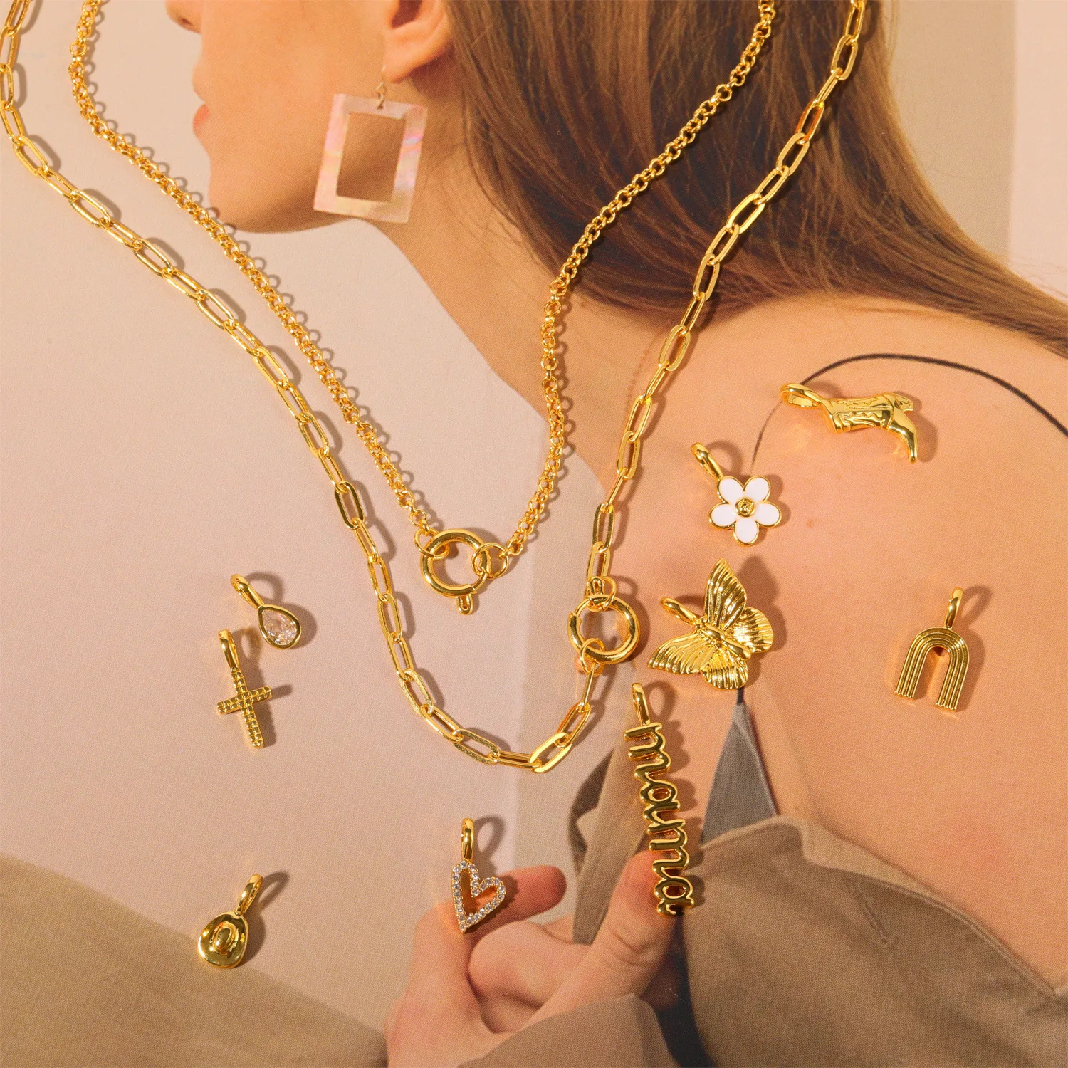 Fine Diy Charms Dragonfly Butterfly Pendant Bracelet Women Boots Cross Pearl Snake Charm Accessories for Jewelry Necklace Making