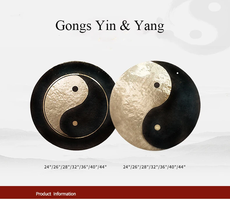 Raysen Professional Series Chau Gong 60 cm 24 inch High-quality Handmade Chinese Yin & Yang Series Gong  Gong