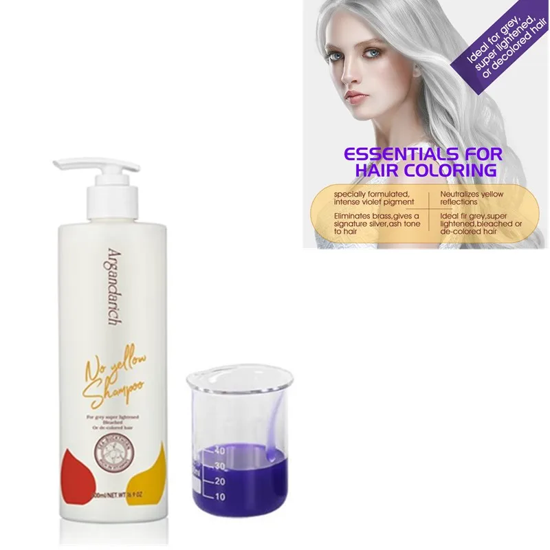 Wholesale Good Quality Silver No Yellow Purple Shampoo For Strengthening Hair & Neutralizing Brassy Tones
