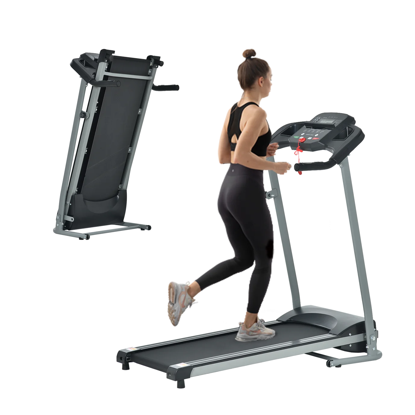 Folding Electric Treadmill with Incline 2.5HP Energy Saving Motor Running Walking for Home Office Indoor Cardio Exercise