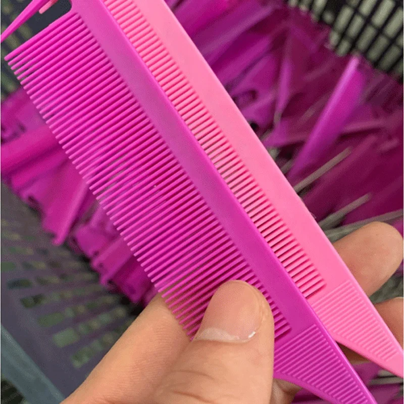 Customize logo salon hair parting comb carbon fiber hot resistant Highlighting Hair dye comb
