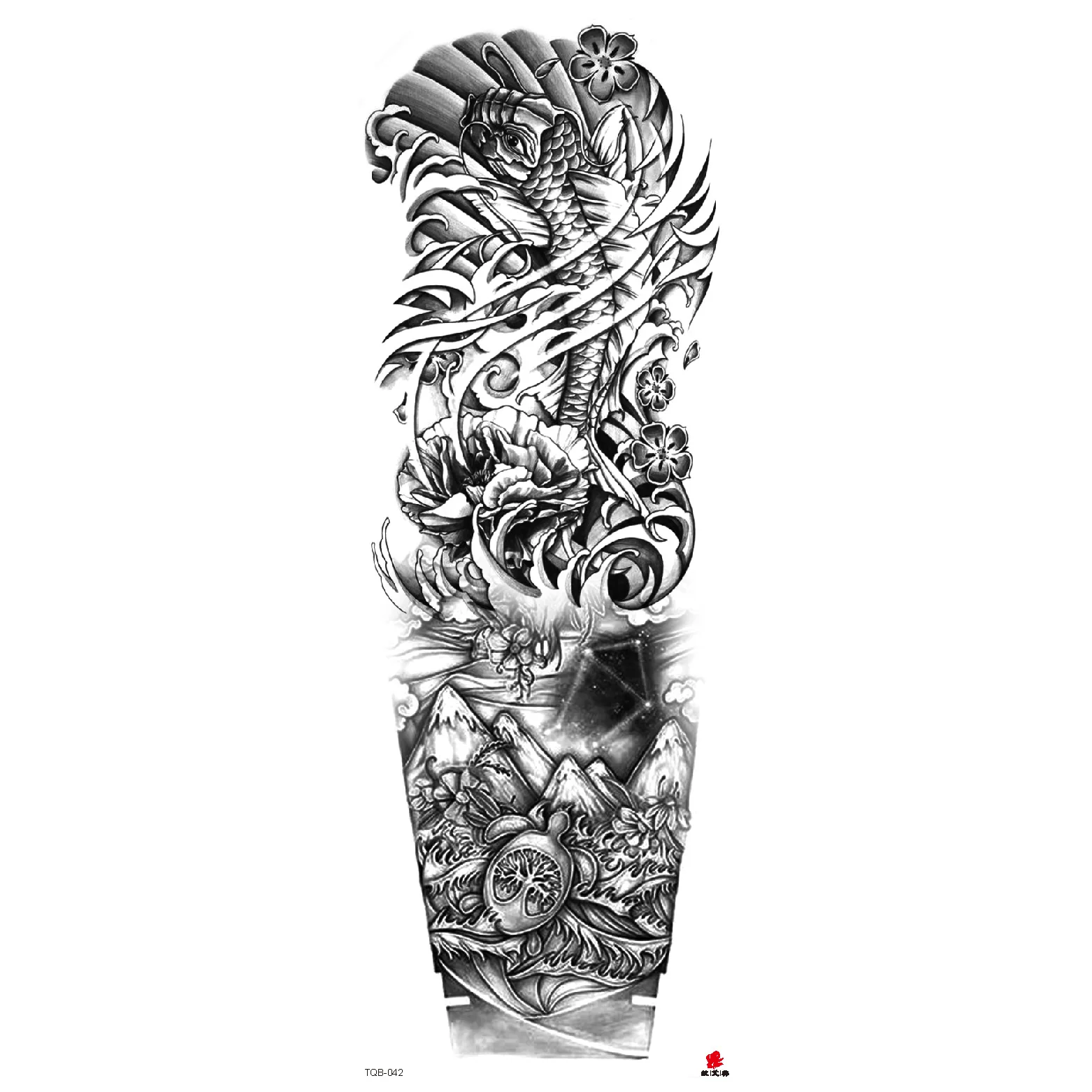 High Quality New Design Sexy Lower Black Tattoos Sticker Custom Private Label Full Arm Mehndi Tattoo Sticker