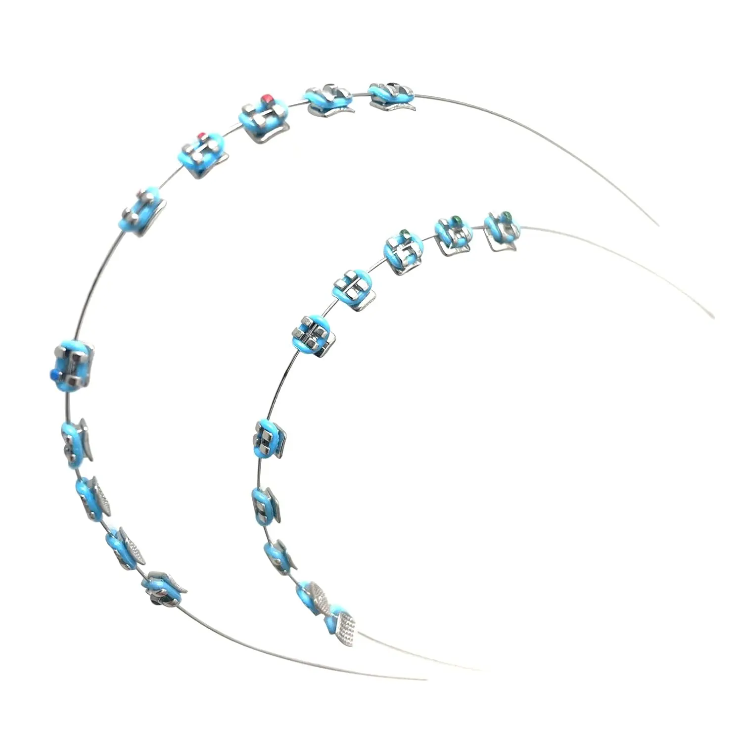 Ортодонтические Модные накладные подтяжки для зубов набор металлических скоб цветные коронки ортодонтический лигатурный галстук