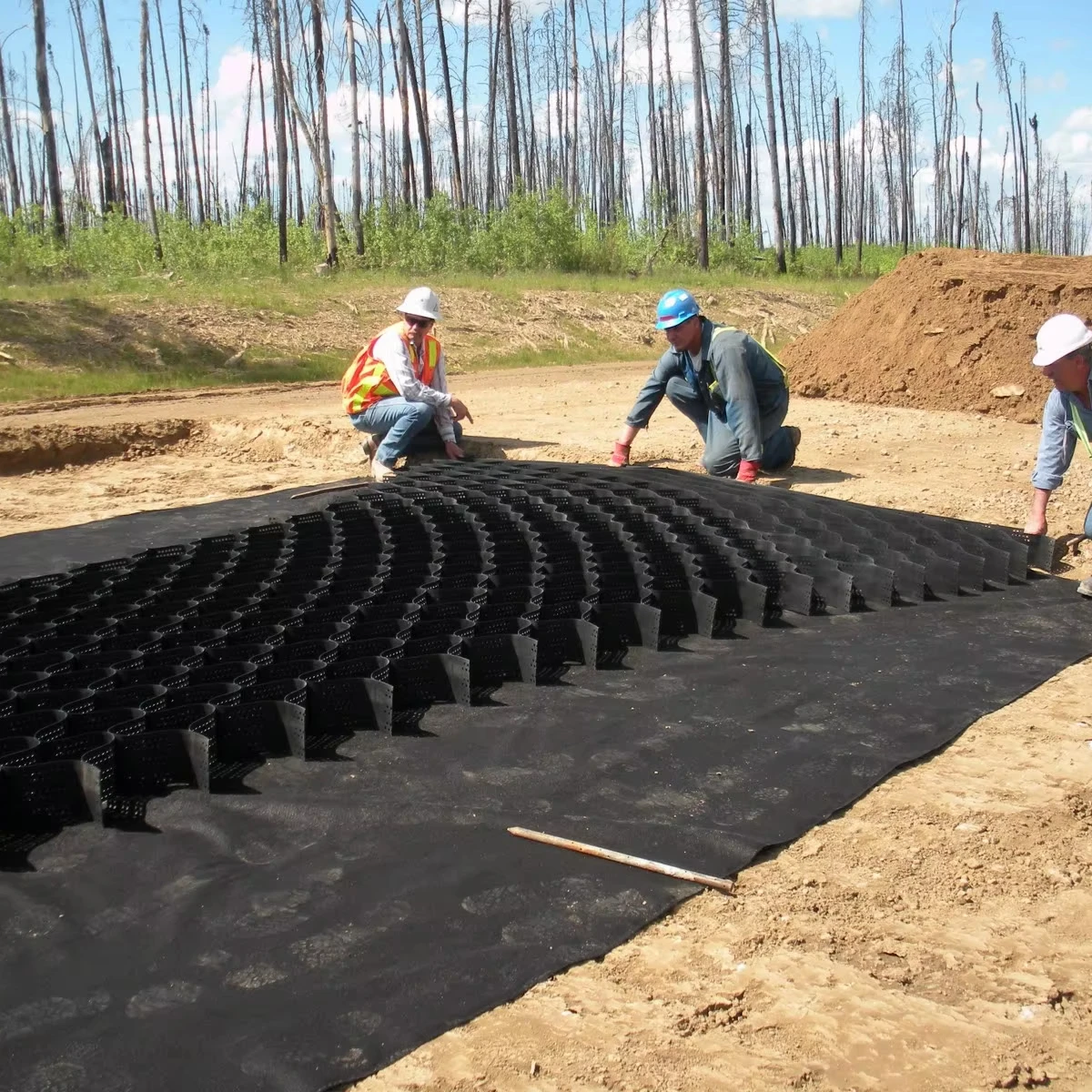 Geocell 100mm 356mm pca nano alloy geocells neoloy honey comp black geocell for road construction ground