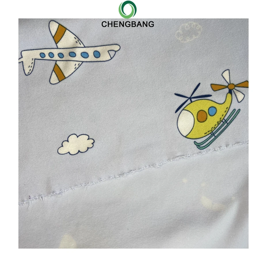 Custom print your own design polyester viscose spandex plush knit fabric for winter loungwear, bedding