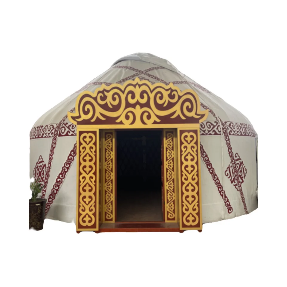 14M Large non-fading canvas mongolian yurt bell camping steel wood yurt ger tents