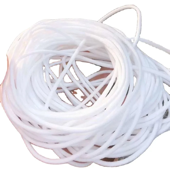 4mm round and flat shape elastic strap rope earloop band for face mask