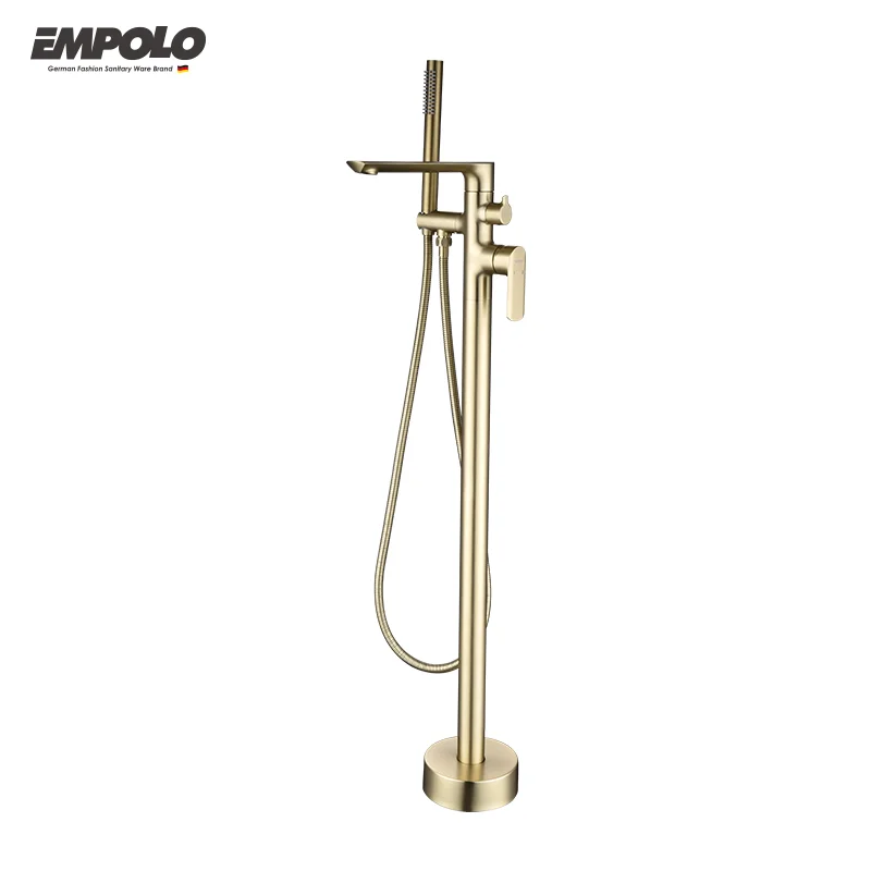 cUPC Hold and Cold Bathtub Faucet European Style brush gold Brass Bathtub Faucet Freestanding Bathtub Side Shower Faucet