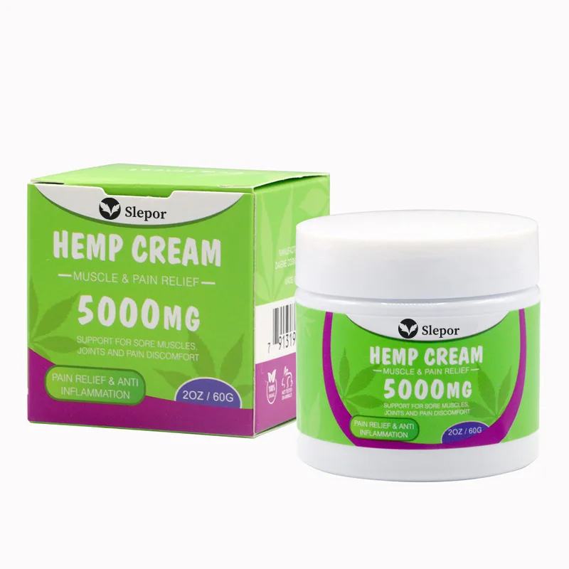 Hot Sale in Amazon Ebay Private Label OEM Pain Relief and Anti-Inflammation Hemp Oil Face Cream 60g