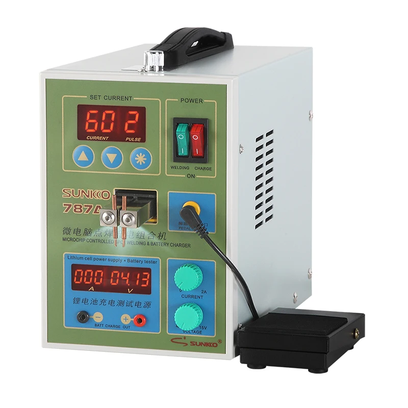 787A+ LED Pulse Battery Spot Welder 18650 micro Spot welding machine for laptops and Phone Battery Precision Welding Pedal