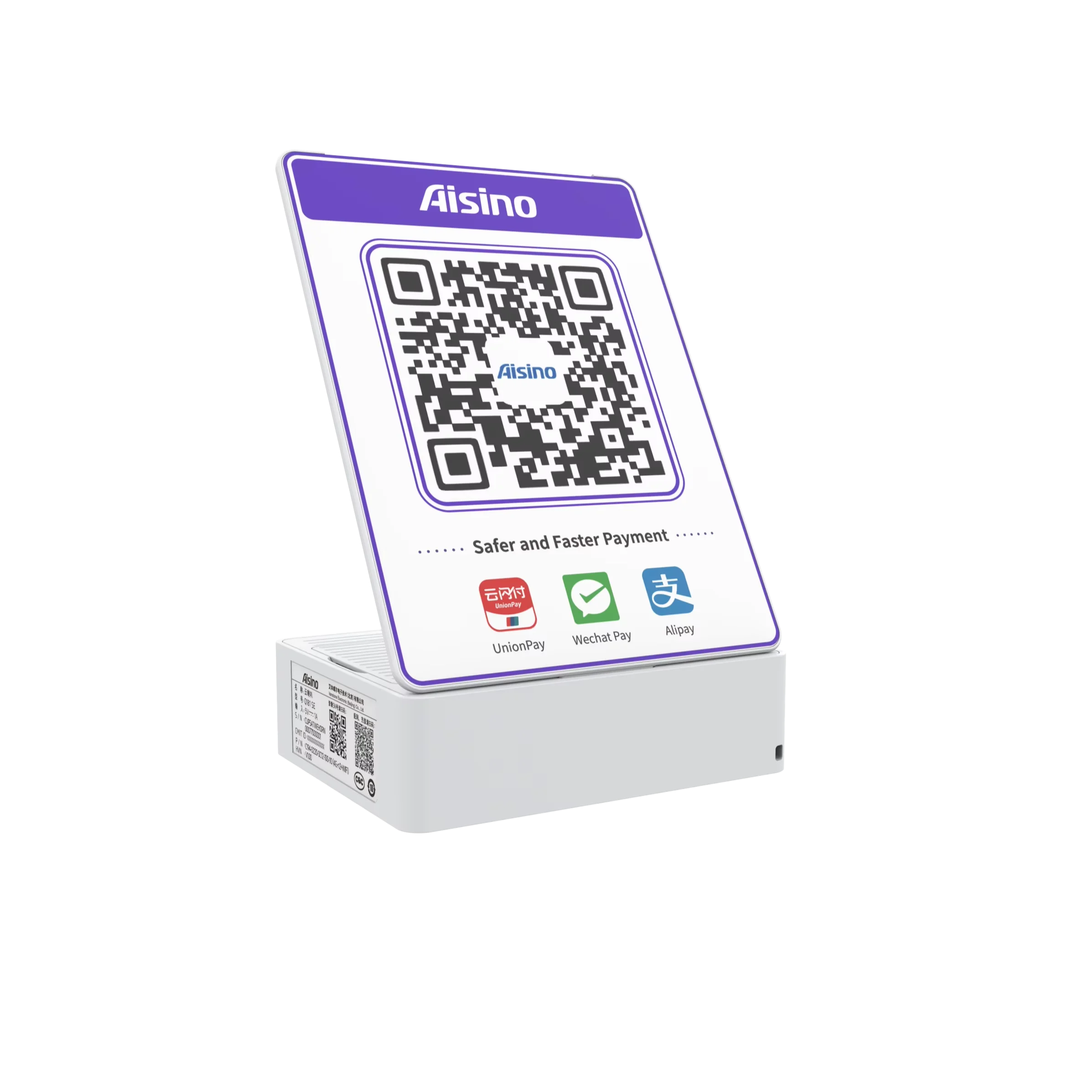 Broadcast Qr Code Stand Payment Receiver for Merchats