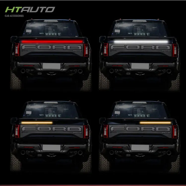  HTAUTO Redline Тройная светодиодная световая балка для задних ворот с последовательным янтарным поворотным сигналом полнофункциональный обратный