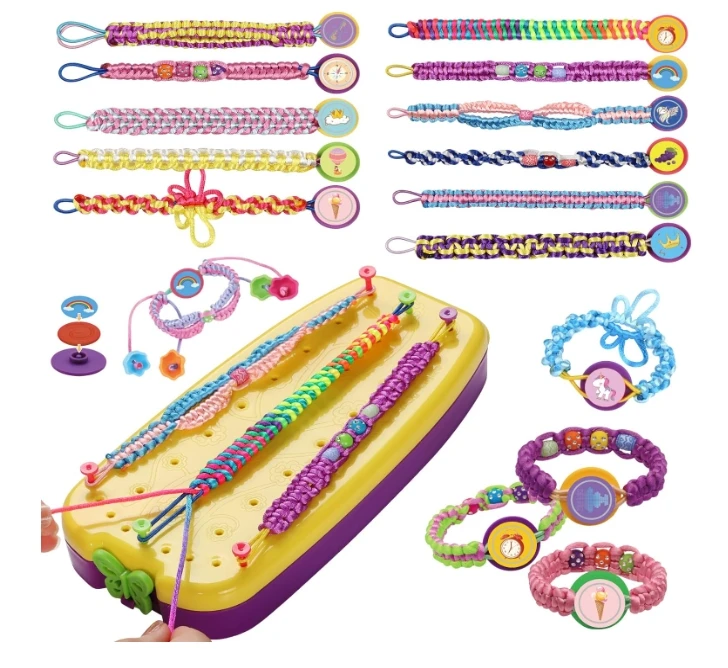 Arts and Crafts Kids Friendship Bracelet Making Kit Best Birthday Gifts Ideas Popular Bracelets String Maker Toys Set