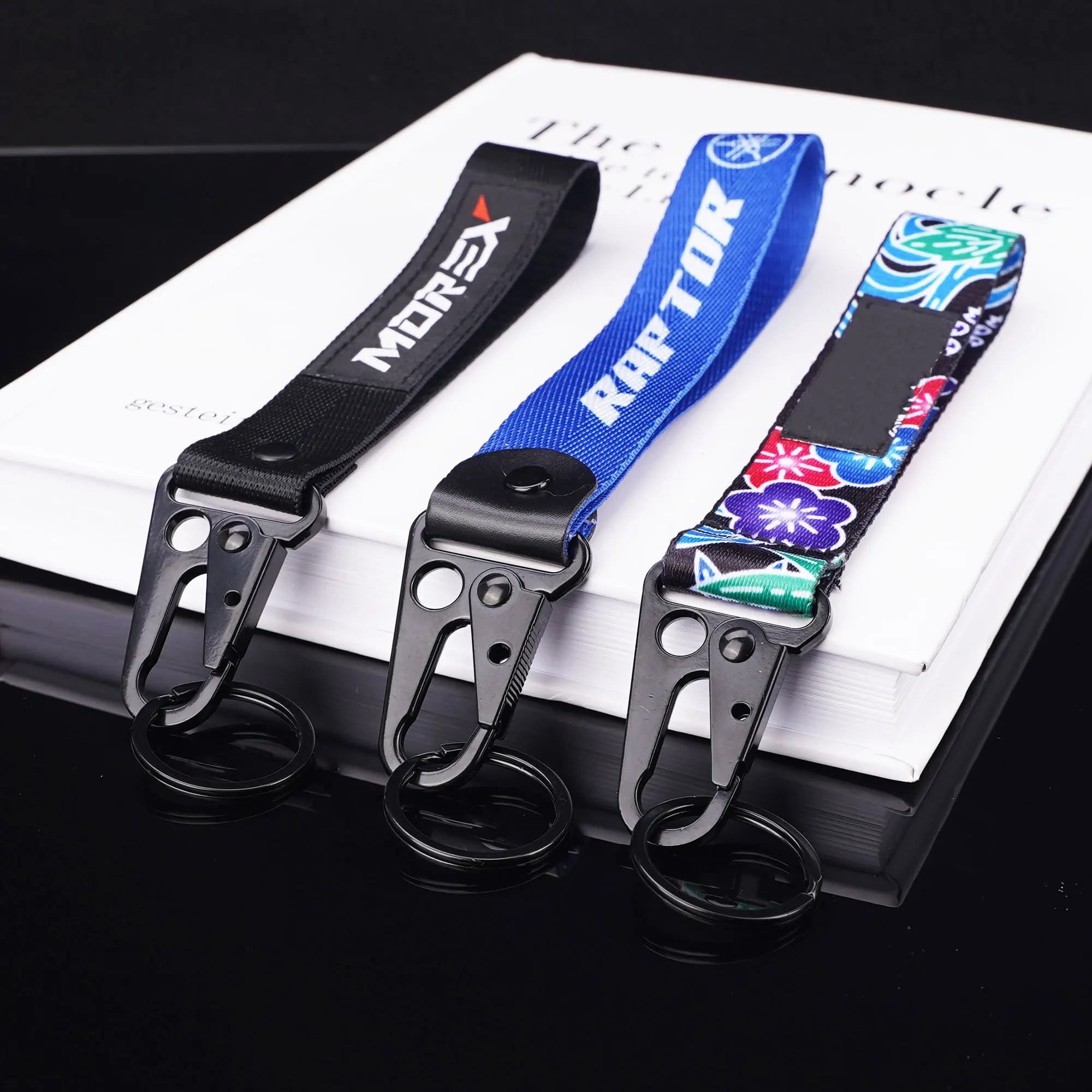 Personalized Lanyard Keychain Customized Heat Transfer Brand Logo Creative Motorcycle Eagle Beak Lanyard Keychain
