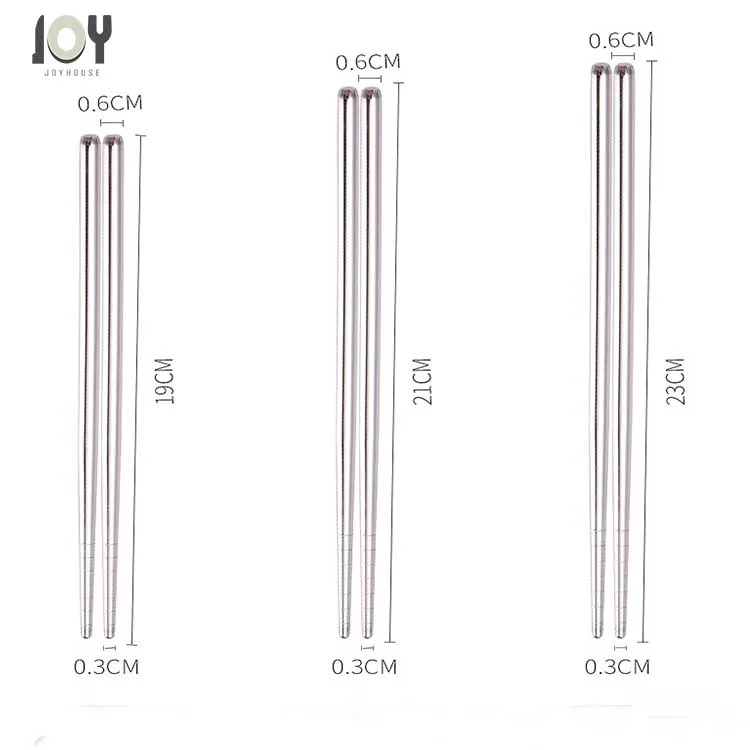 21cm Reusable Chopsticks Stainless Steel Metal , Japanese Chinese Korean Chopstick Dishwasher Safe Chop Sticks