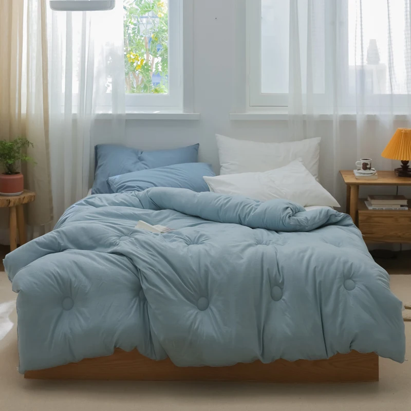 Hot-Selling Organic Microfiber Duvet Comforter Quilt Stitched Pattern Soft and Breathable Four Seasons Quilt for Kids Adults