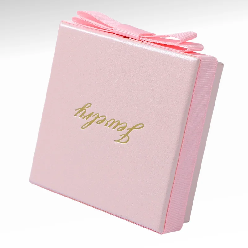 Custom Pink and Yellow Gold Foil Stamped Logo Luxury   Glossy Contact Lenses  Contact Lens Packaging Box