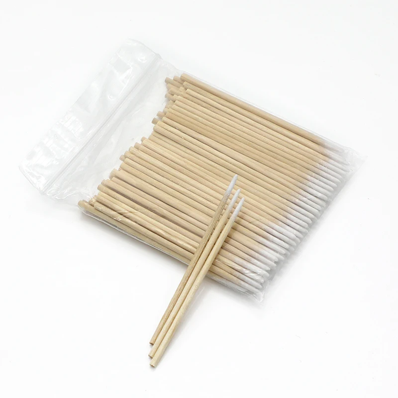 Bamboo Wooden Stem Cotton Buds Cotton Swabs for Tattoo