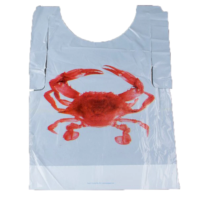 restaurant waiters uniform bib apron lobster bib Disposable seafood bibs