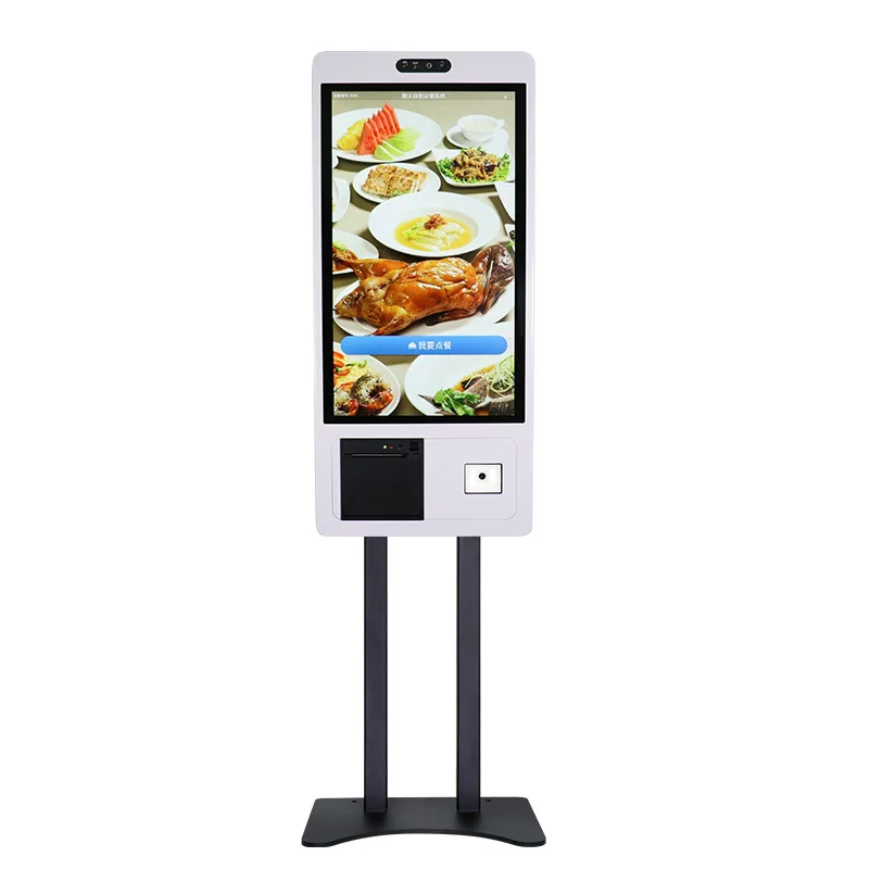 Hot sale 21.5 inch wall mounted self service payment kiosk, restaurant self order payment kiosk with qr payment function