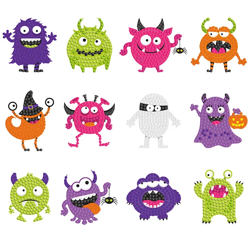 2023 new style DIY diamond art crafts 5D crystal Cartoon diamond painting kits Kids diamond painting stickers