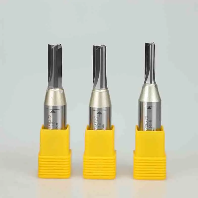 1 / 2 TCT Carbide tipped TCT router bits CNC engraving tools three edge file tooth straight groove milling cutter