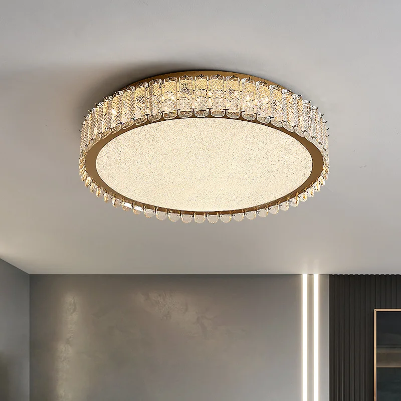 Bedroom ceiling crystal light postmodern living room simple atmosphere bedroom room rectangular light