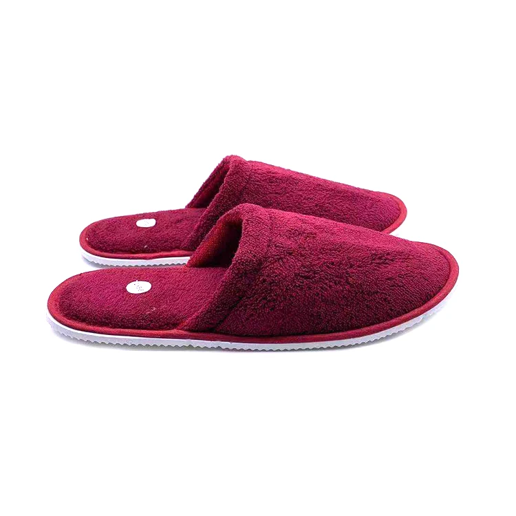 High Quality Luxury Star Coral Fleece Anti Slip EVA Sole Indoor Bathroom Slippers for Hotel Spa